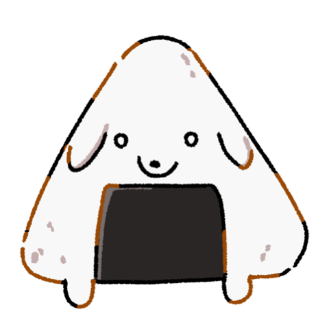 のりを巻いた、いぬの顔のおにぎり